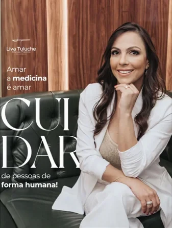 Publicação do Instagram da Dra. Liva sobre amar a medicina e cuidar de pessoas de forma humana